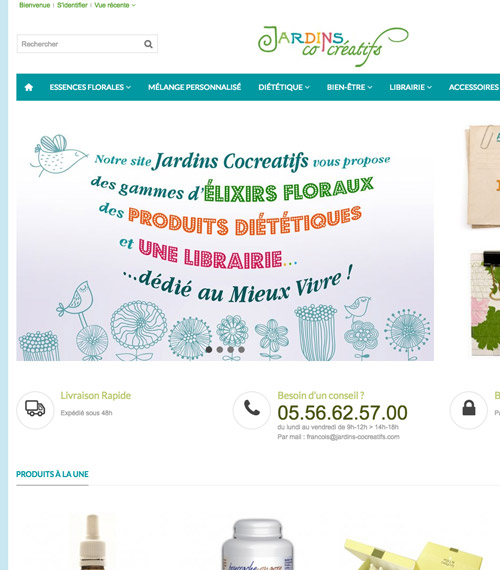 Site E-commerce - Jardins Co-créatifs