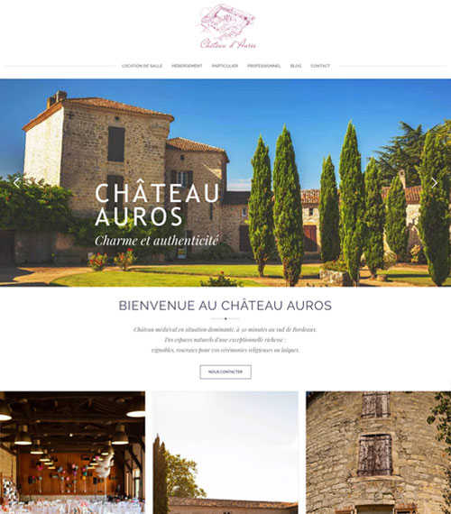 Site internet - Château Auros en Gironde